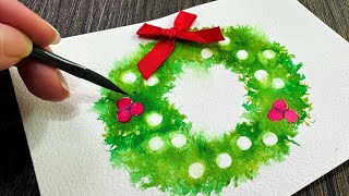 A Cozy Christmas Wreath You Can Paint In Minutes!