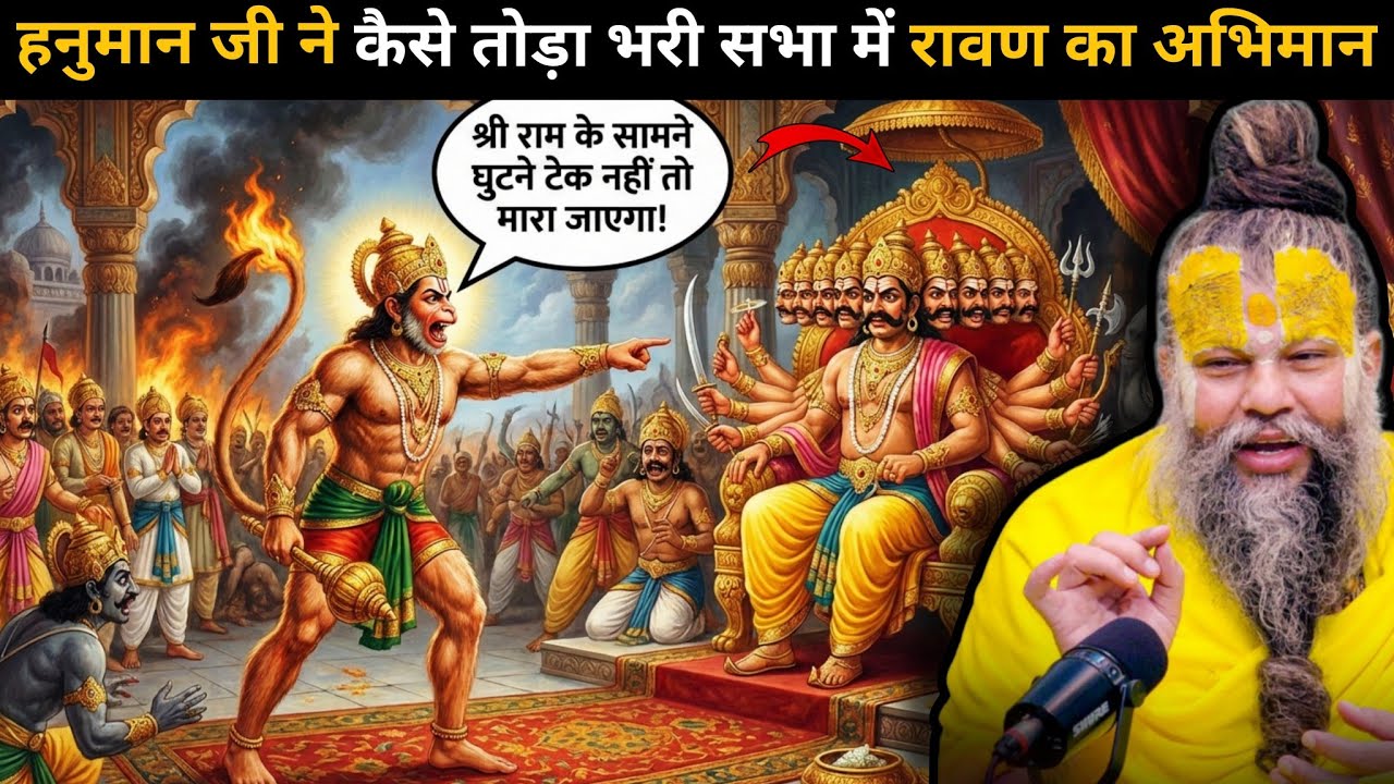 हनुमान जी ने कैसे तोड़ा भरी सभा में रावण का अहंकार और कैसे जला डाला पूरी लंका को 🤯 लंका दहन लीला