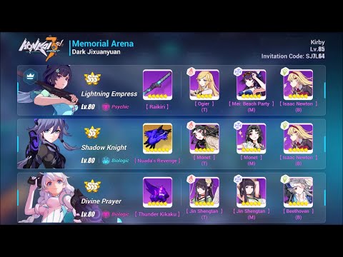 Honkai Impact 3: Memorial Arena EX Dark Jixuanyuan (31520 Score)
