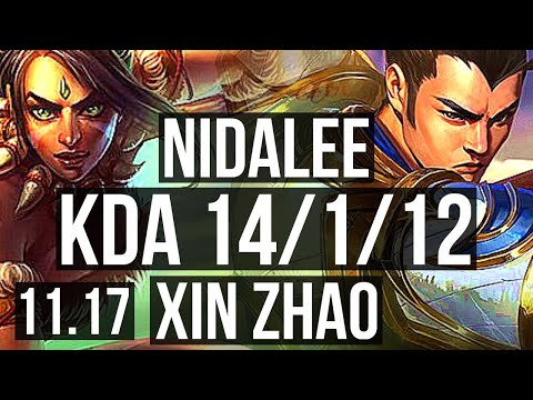 NIDALEE vs XIN ZHAO (JUNGLE) | 14/1/12, Rank 5 Nida, Legendary, Rank 12 | KR Challenger | v11.17