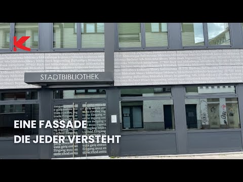 Glasfassade mit Digitaldrucktechnik - Fassadensanierung Stadtbibliothek Wuppertal