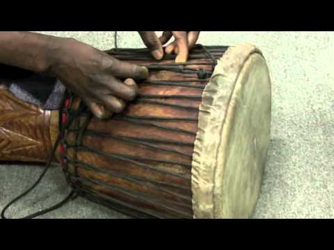 How to tune a djembe, How to rope tune a djembe, Guinea djembe