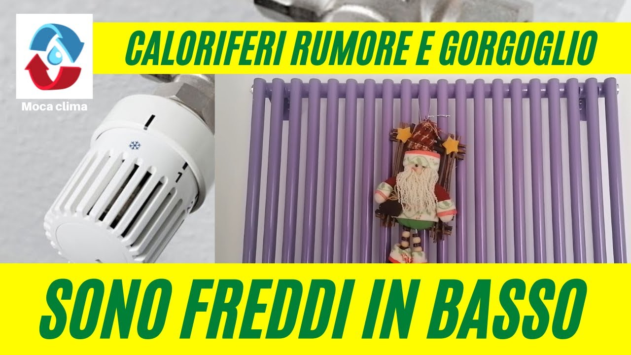 I termosifoni sono freddi sotto e fanno rumore gorgoglio e ticchettio come ripristino i caloriferi