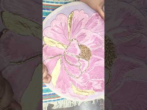 Making flower using wallputty || 3D flower painting || Bas relief painting  #SamihaSignature #short
