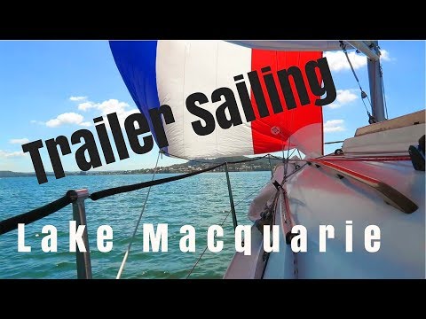 Trailer sailer - Farr 7500 on Lake Macquarie