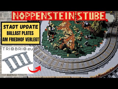 Meine Noppenstein Lego Stadt Teil 35 | Trix Brixx R40 Ballast Plates am Friedhof verlegt