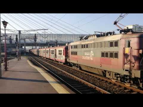 Un tren Regio Calatori paraseste Gara Buc. Nord si trenul RE 3008 soseste cu EA1 292