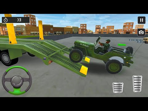 Transporting Army Willys Jeep in Cargo Plane - Transport Sim 3D #3 - Android Gameplay