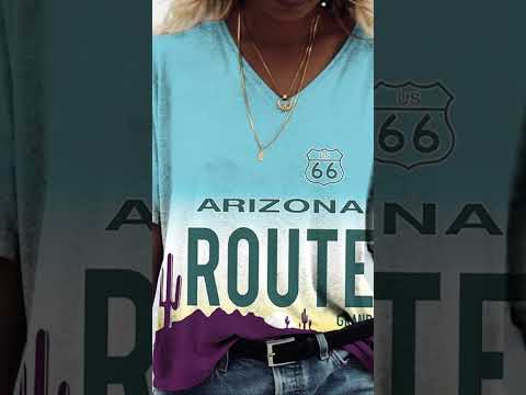 US Route 66 Print Tops
