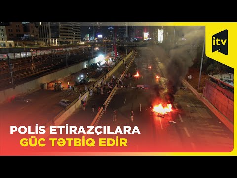 Təl-Əvivdə etirazçılar məhkəmə islahatına etiraz aksiyası zamanı magistral yolu bağlayıblar