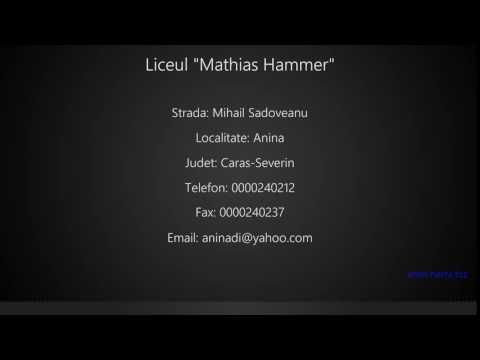 Liceul "Mathias Hammer" Anina
