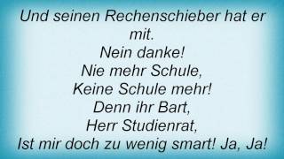 Falco - Nie Mehr Schule Lyrics