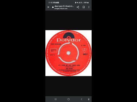 des ryan if I lived my life twice over 1968.