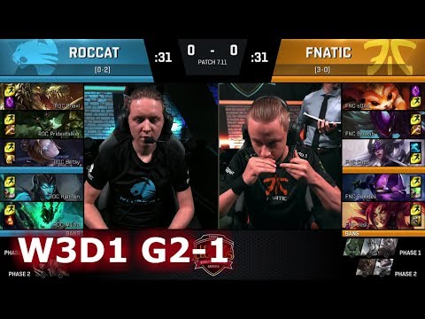 ROCCAT vs Fnatic | Game 1 S7 EU LCS Summer 2017 Week 3 Day 1 | ROC vs FNC G1 W3D1