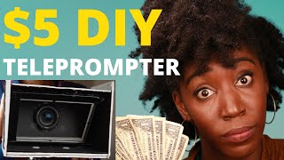 How to Make a CHEAP DIY Teleprompter for $5! | EASY Step-By Step Tutorial