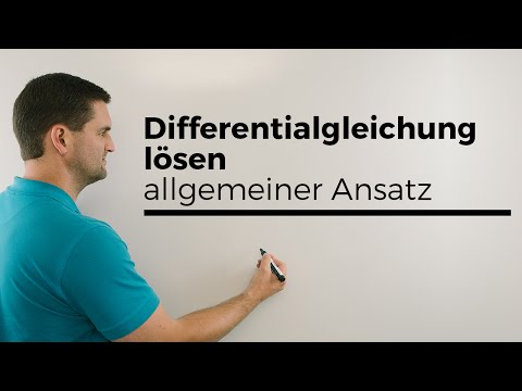 Differentialgleichung lösen, linear, inhomogen, allgemeiner Ansatz | Mathe by Daniel Jung