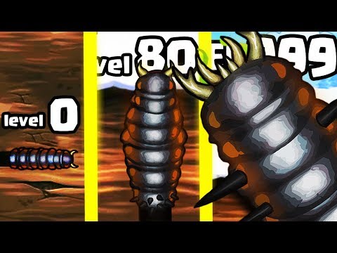 IS THIS THE STRONGEST HIGHEST LEVEL WORM INSECT EVOLUTION? (9999+ SIZE BIGGEST LEVEL) l Effing Worms Video