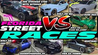 FLORIDA STREET RACES 9XXWHP CTSV W/NITROUS VS G80 M3, ESS MUSTANG, SUPRA, AUDI RS3, S1000, C6, M2