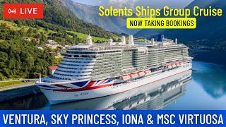 SHIPS TV -  4 1/2  Cruise Ships Departing Port of Southampton (LIVE)