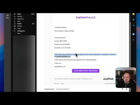 Getting an invoice through the JustPaid Platform