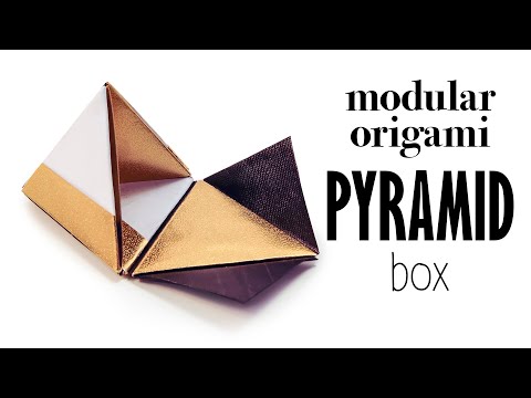 Modular Origami Pyramid Gift Box Tutorial - DIY - Paper Kawaii