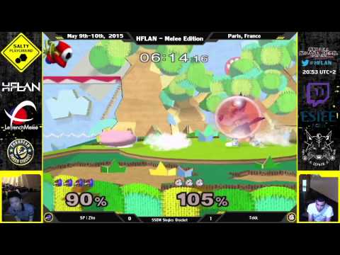HFLAN - SP | Zhu (Fox, Falco) Vs Tekk (Jigglypuff) - SSBM Singles Bracket Losers Quarter Final