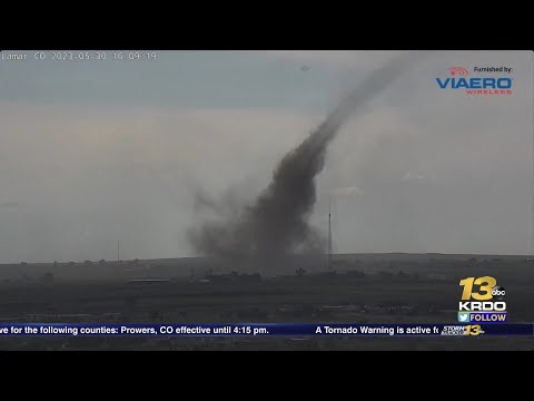 Tornado north of Lamar at 4:10 on Tuesday