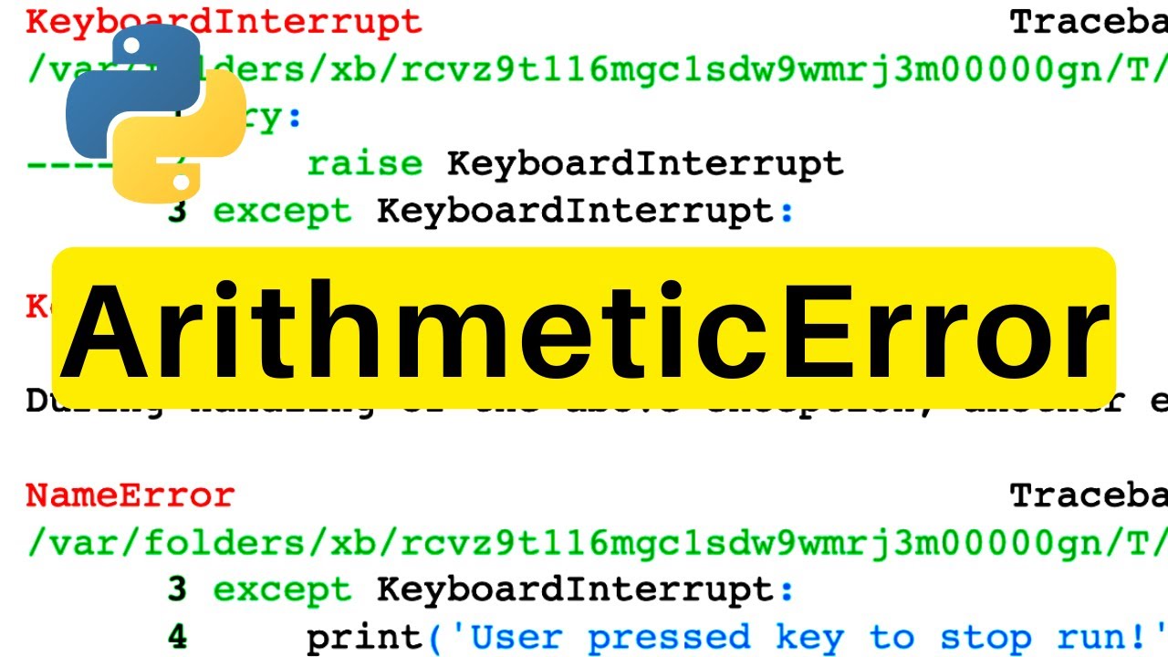 Arithmeticerror | Python | Tutorial