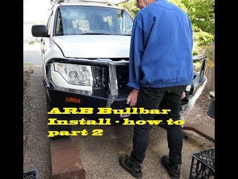 ARB commercial Bull Bar Install Pajero NT Part 2