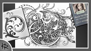 INK DRAWING Spontaneous Jumble Doodle!  - zentangle inspired abstract - 7