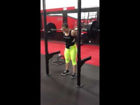 Black Widow Girl Training Back Squat 305x1