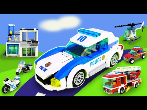 1h of fun with Lego toys: Lego Duplo, police and fire engines in a video mix!