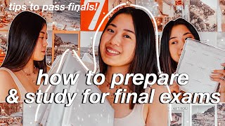 HOW TO PREPARE & STUDY FOR FINAL EXAMS | best study and organization tips to ace your finals