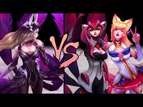 Coven Ahri vs Star Guaridan Ahri & Challanger Ahri Skin Comparison Spotlight