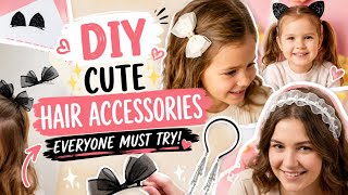 4 Easy DIY Hair Accessories Anyone Can Make ✨ Cute & Aesthetic
