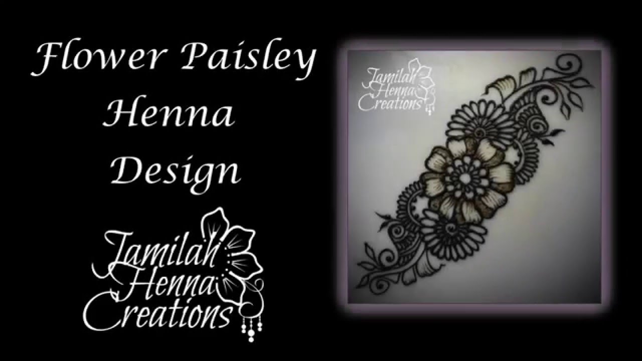Flower Paisley Henna Design
