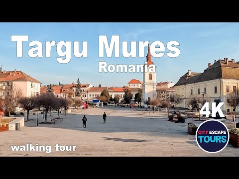 Targu Mures, Romania Walking Tour (4k UHD 60fps)