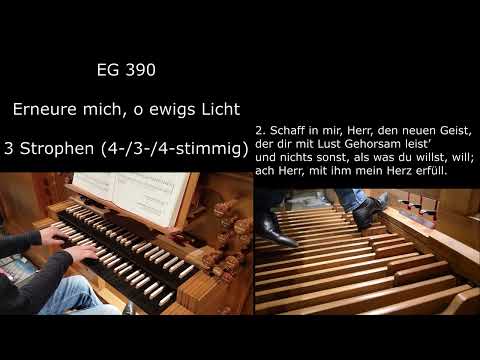 EG 390 - Erneure mich, o ewigs Licht (Orgelsätze mit Liedtext)
