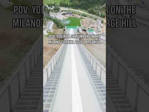 ???? The view from the large hill at the next Winter Olympic ski jumping stadium