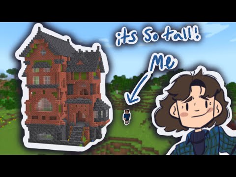 Scootterboo - how to build a TALL Victorian brick house in minecraft 1.20 [build tutorial]