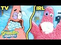 SpongeBob and Patrick Have a Snowball Fight IRL! ❄️ SpongeBob