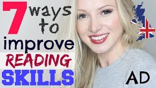 7 ways to IMPROVE ENGLISH READING skills and comprehension | Learning English Technique Lesson #AD