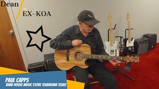 Video thumbnail for Dean Exhibition A/E KOA  Acoustic Electric Guitar  Demonstration using a Line 6 Spider V 60 Amp by Paul Capps