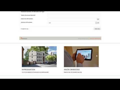 Registrering av bostadsansökan svenskt tal