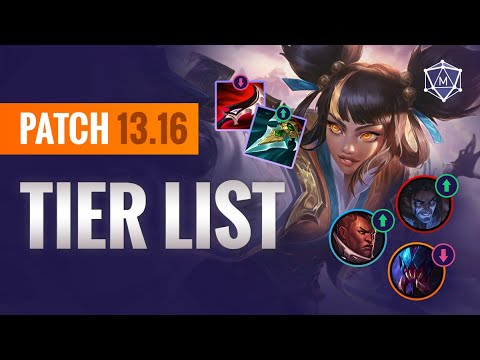 Patch 13.16 TIER LIST for League of Legends Season 13 Split 2
