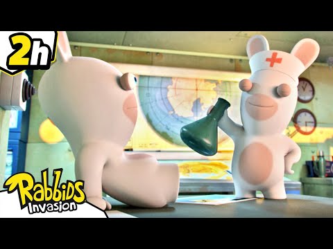Rabbid got sick 🤒 | RABBIDS INVASION 🐰 | 2H Compilation | Cartoon for kids