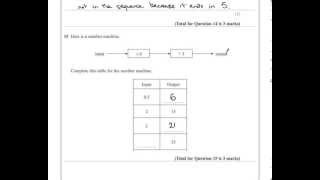 preview picture of video 'PGSMaths: EdExcel June 2013 1F Q15 - Number Machine'