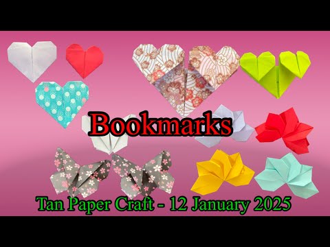 Tutorial ke 156 - Origami 4 bookmarks paper craft