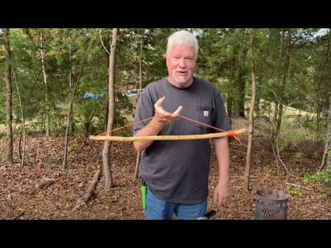 How To Make A Bow Drill Bow And String It Up