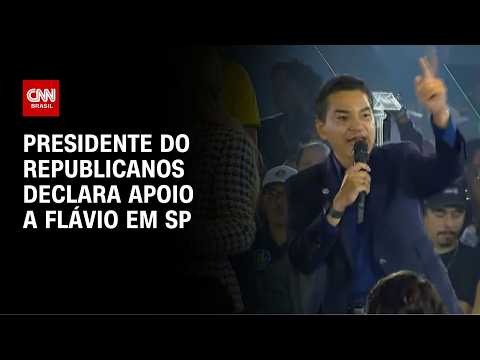 Presidente do Republicanos declara apoio à candidatura de Flávio em SP | AGORA CNN